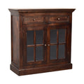 Walnut Cabinet with Glazed Doors
